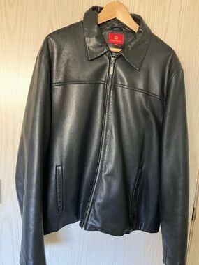 Cole Haan Lambskin Black Leather Jacket